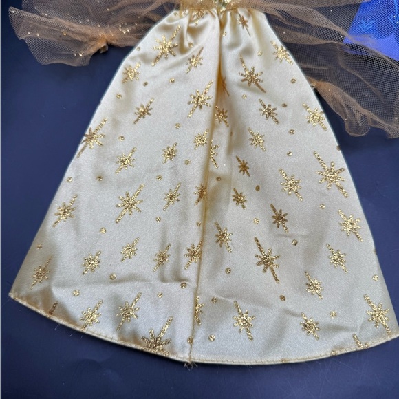 Barbie Disney Belle Golden Gown Dress Tagged Vintage Sparkle Glitter Lace Bows - Picture 8 of 9